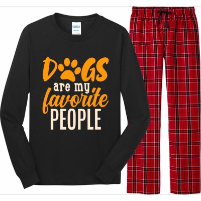 Funny And Cute Dogs Are My Favorite People Dog Owners Design Great Gift Long Sleeve Pajama Set