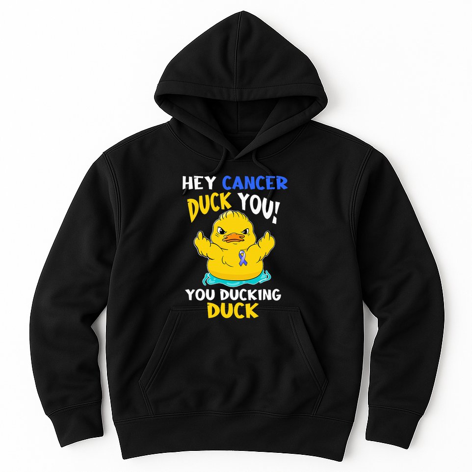 Fight Against Cancer Funny Duck Design Hoodie