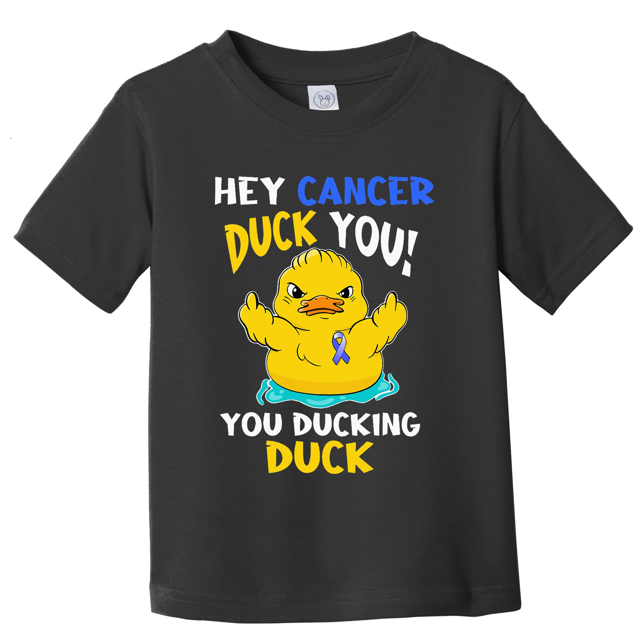Fight Against Cancer Funny Duck Design Toddler T-Shirt