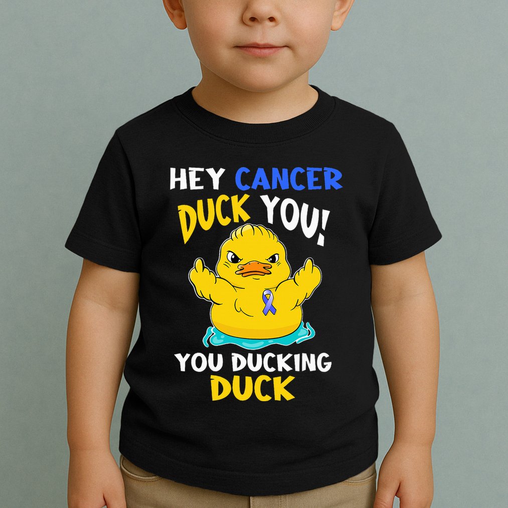 Fight Against Cancer Funny Duck Design Toddler T-Shirt