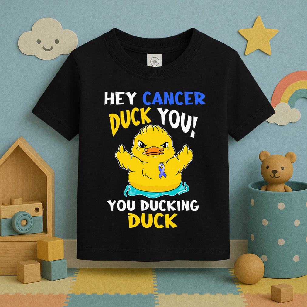 Fight Against Cancer Funny Duck Design Toddler T-Shirt