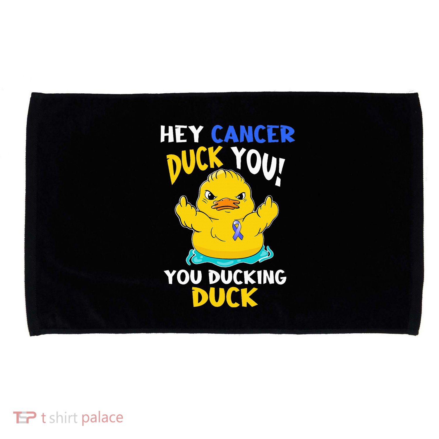 Fight Against Cancer Funny Duck Design Microfiber Hand Towel