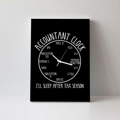 Funny Accountant Clock Gift For Cpa Accounting Men Women Cool Gift Canvas