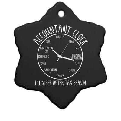 Funny Accountant Clock Gift For Cpa Accounting Men Women Cool Gift Ceramic Star Ornament