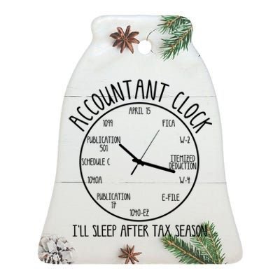 Funny Accountant Clock Gift For Cpa Accounting Men Women Cool Gift Ceramic Bell Ornament