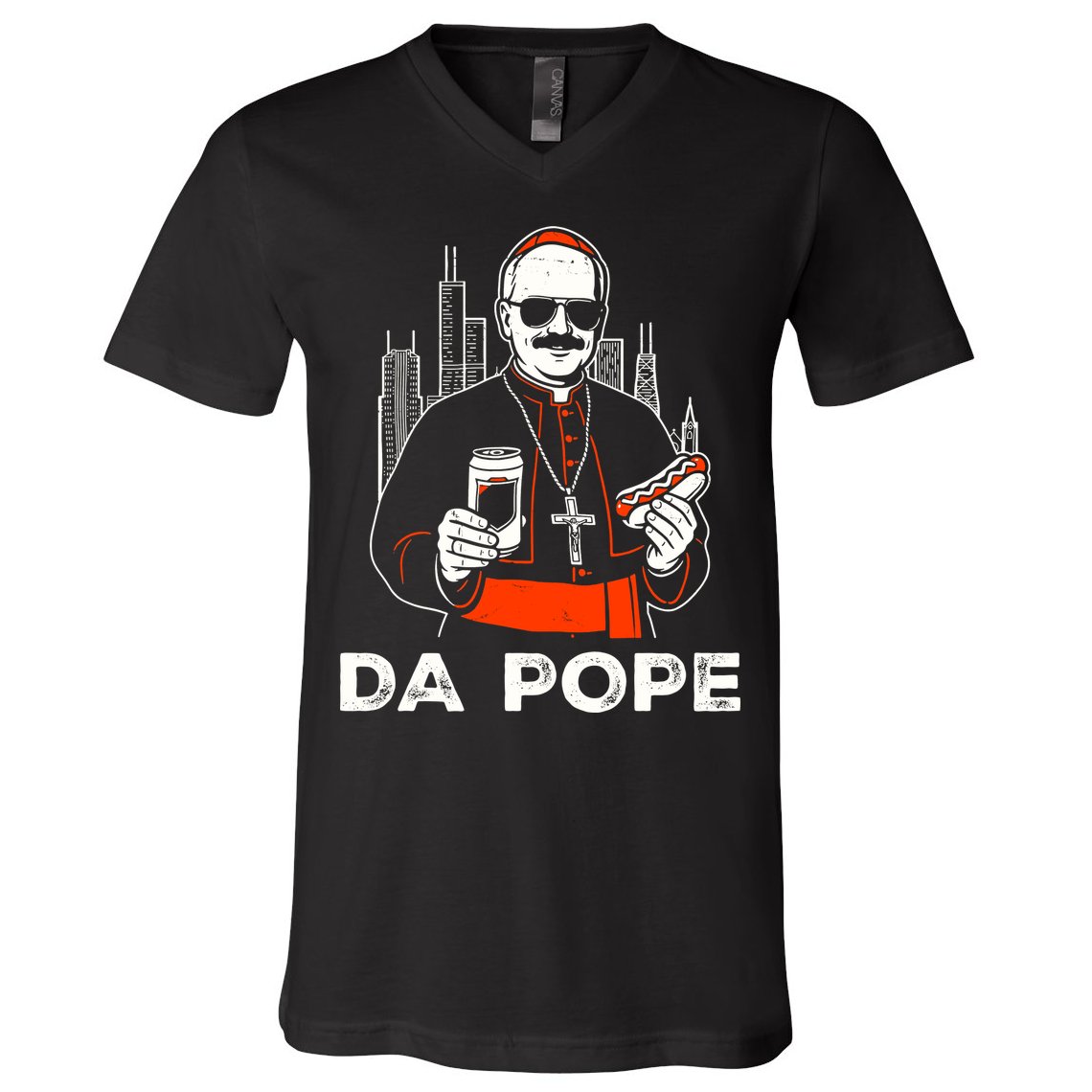 From America Chicago Da Pope Leo XIV Funny Vintage V-Neck T-Shirt