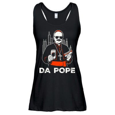 From America Chicago Da Pope Leo XIV Funny Vintage Ladies Essential Flowy Tank