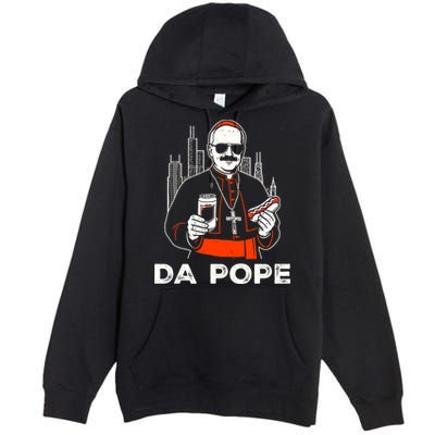 From America Chicago Da Pope Leo XIV Funny Vintage Premium Pullover Hoodie
