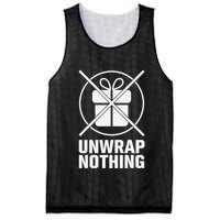 Funny Anti Christmas Grumpy Christmas Unwrap Nothing Mesh Reversible Basketball Jersey Tank