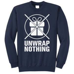 Funny Anti Christmas Grumpy Christmas Unwrap Nothing Sweatshirt