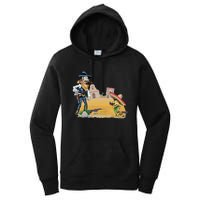 Fun American Cow In A Snakebite Showdown Women's Pullover Hoodie