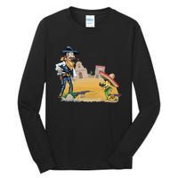 Fun American Cow In A Snakebite Showdown Tall Long Sleeve T-Shirt