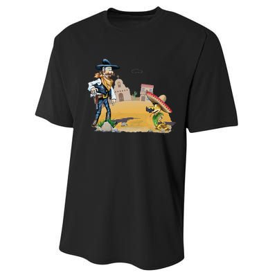 Fun American Cow In A Snakebite Showdown Performance Sprint T-Shirt