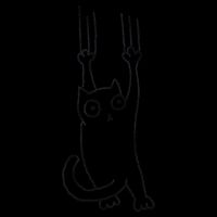 Funny Annoying Cat Comedy Streetwear Minimalist Steetart V-Neck T-Shirt