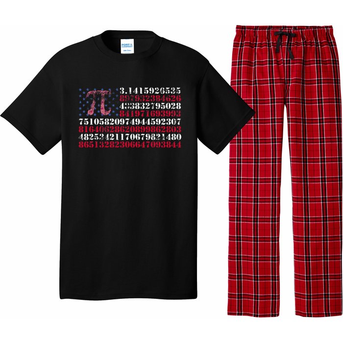 Funny and cool school teacher American flag Pi day Pajama Set