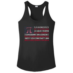 Funny and cool school teacher American flag Pi day Ladies PosiCharge Competitor Racerback Tank