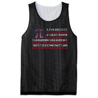 Funny and cool school teacher American flag Pi day Mesh Reversible Basketball Jersey Tank