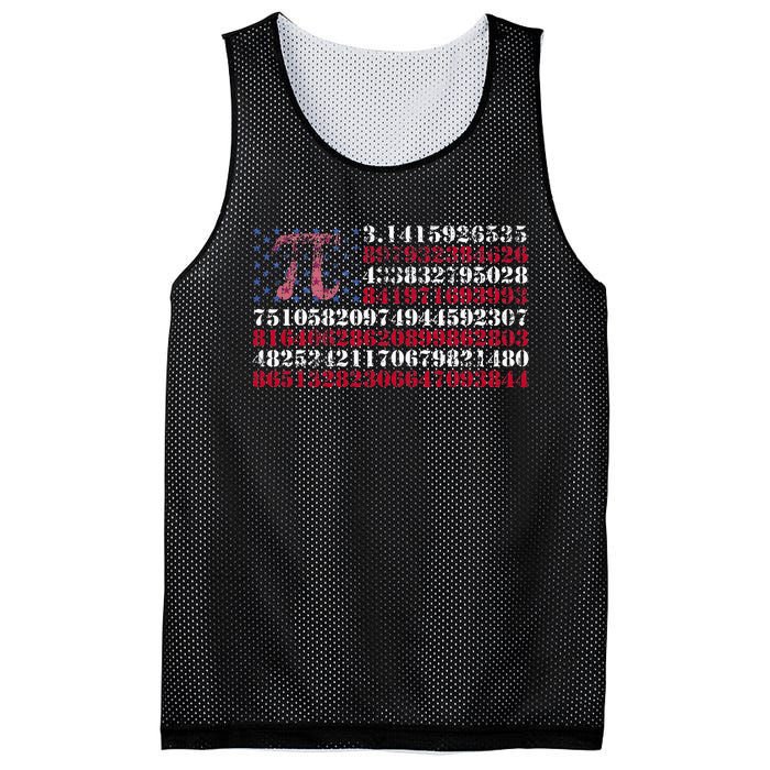 Funny and cool school teacher American flag Pi day Mesh Reversible Basketball Jersey Tank