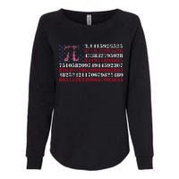 Funny and cool school teacher American flag Pi day Womens California Wash Sweatshirt