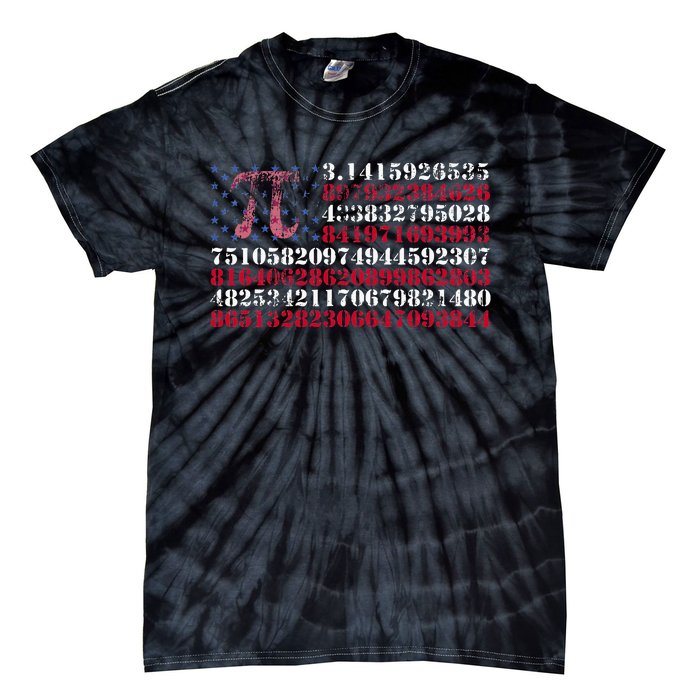 Funny and cool school teacher American flag Pi day Tie-Dye T-Shirt