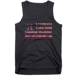 Funny and cool school teacher American flag Pi day Tank Top