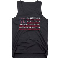 Funny and cool school teacher American flag Pi day Tank Top