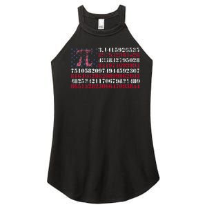 Funny and cool school teacher American flag Pi day Women's Perfect Tri Rocker Tank