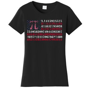 Funny and cool school teacher American flag Pi day Women's T-Shirt