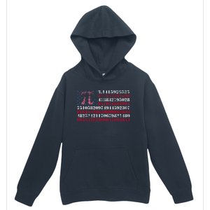 Funny and cool school teacher American flag Pi day Urban Pullover Hoodie