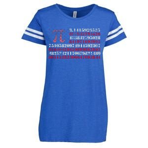 Funny and cool school teacher American flag Pi day Enza Ladies Jersey Football T-Shirt