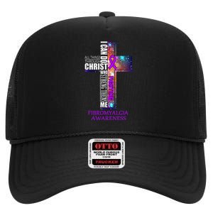 Fibromyalgia Awareness Christmas Gift High Crown Mesh Back Trucker Hat