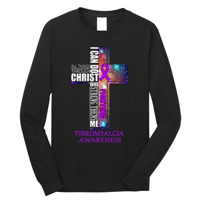 Fibromyalgia Awareness Christmas Gift Long Sleeve Shirt