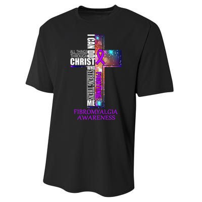 Fibromyalgia Awareness Christmas Gift Performance Sprint T-Shirt