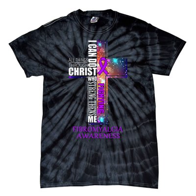 Fibromyalgia Awareness Christmas Gift Tie-Dye T-Shirt