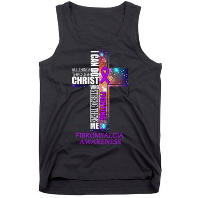 Fibromyalgia Awareness Christmas Gift Tank Top