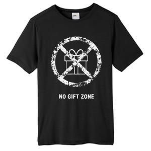 Funny Anti Christmas Grumpy Christmas No Gift Zone Tall Fusion ChromaSoft Performance T-Shirt