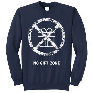 Funny Anti Christmas Grumpy Christmas No Gift Zone Sweatshirt