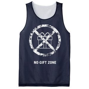 Funny Anti Christmas Grumpy Christmas No Gift Zone Mesh Reversible Basketball Jersey Tank