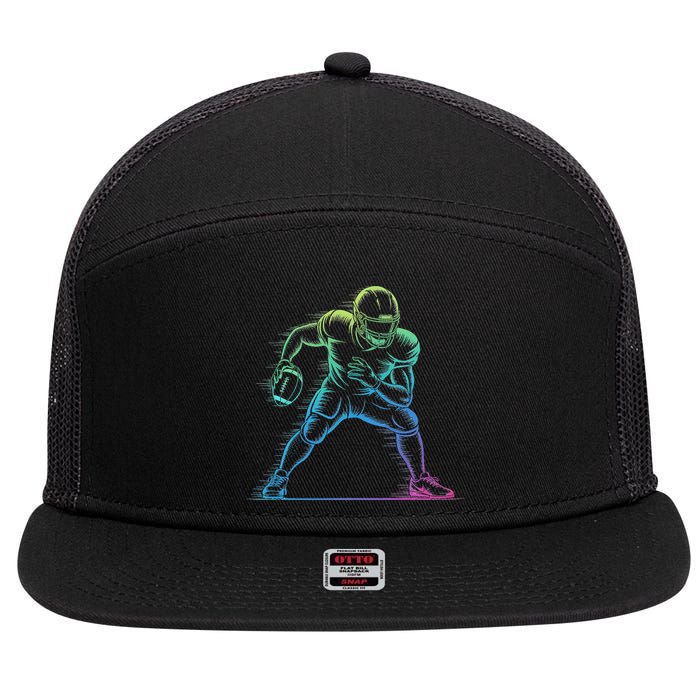 Football Apparel Center Player Coach Football 7 Panel Mesh Trucker Snapback Hat