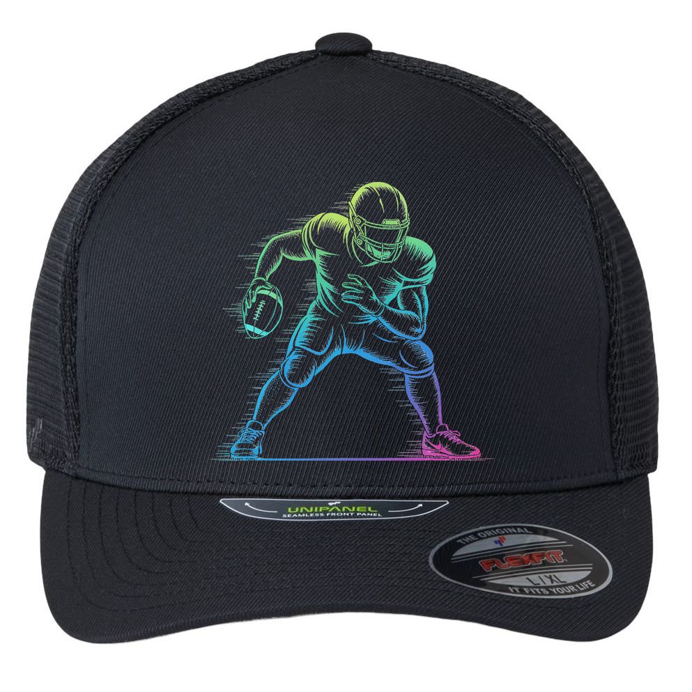 Football Apparel Center Player Coach Football Flexfit Unipanel Trucker Cap