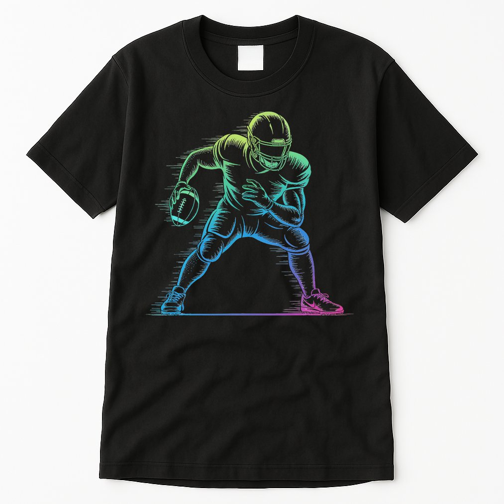Football Apparel Center Player Coach Football Tall T-Shirt