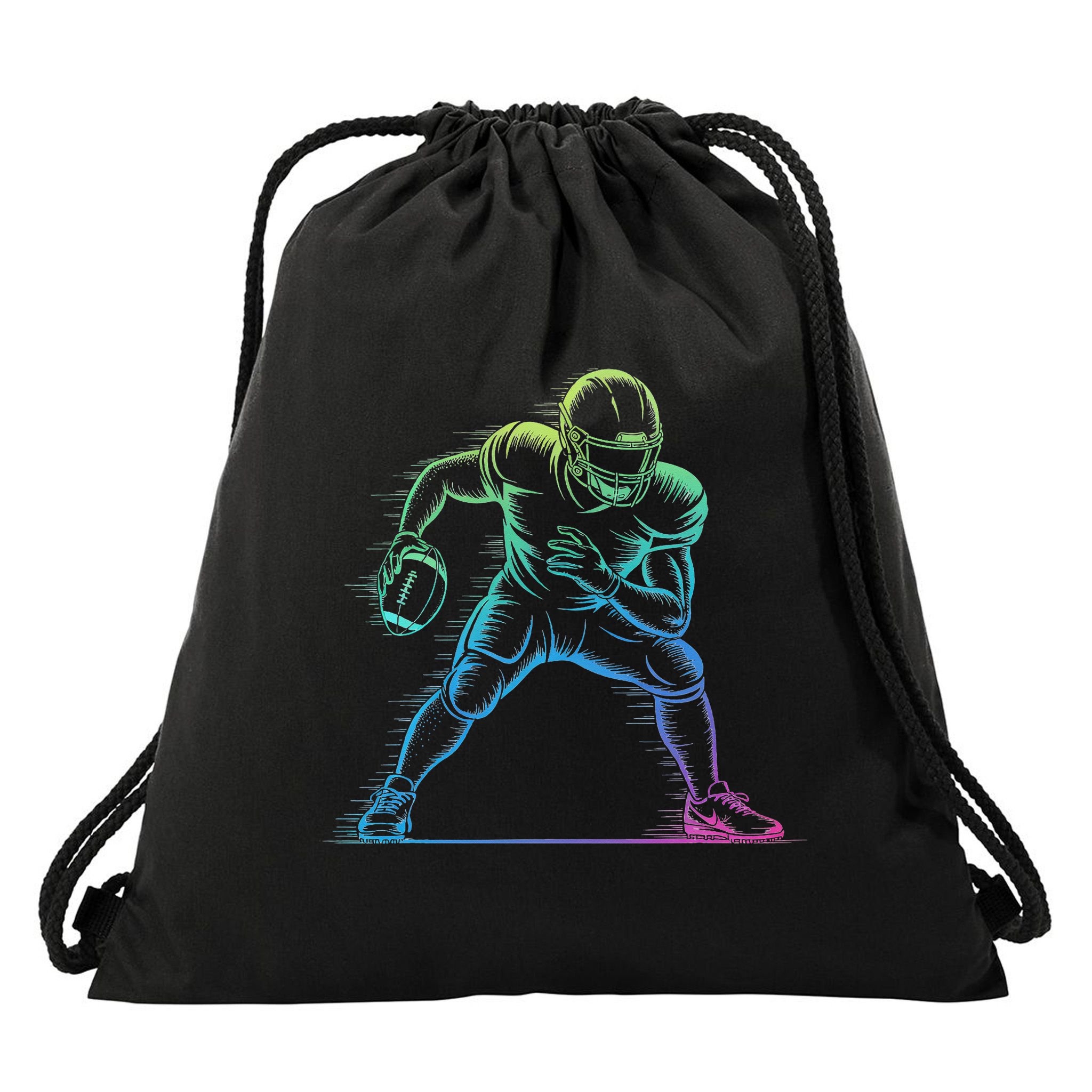 Football Apparel Center Player Coach Football Drawstring Bag