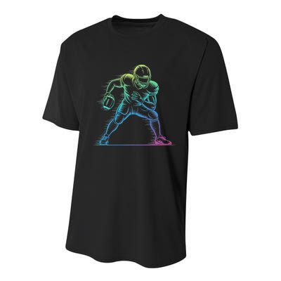 Football Apparel Center Player Coach Football Youth Performance Sprint T-Shirt