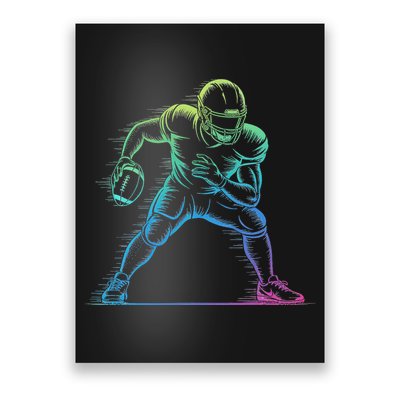 Football Apparel Center Player Coach Football Poster