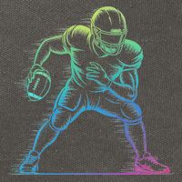 Football Apparel Center Player Coach Football Cotton Canvas Backpack