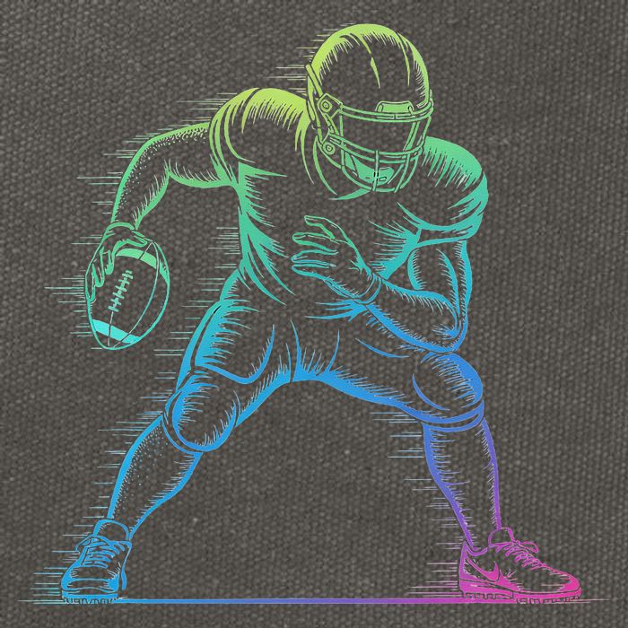 Football Apparel Center Player Coach Football Cotton Canvas Backpack