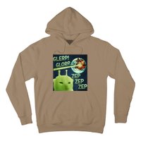 Funny Alien Cat Meme Glerp Glorp Zep Zep Hoodie