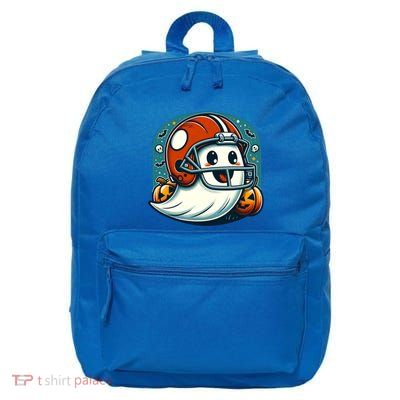 Funny And Cute Halloween Ghost Wearing Football Helmet Meaningful Gift 16 in Basic Backpack