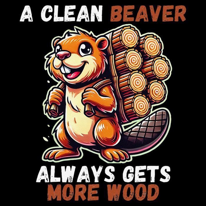Funny A Clean Beaver Always Gets More Wood Wool Snapback Cap