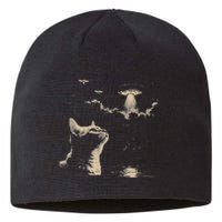 Funny Animal Cat Selfie With Ufos Weird Sustainable Beanie